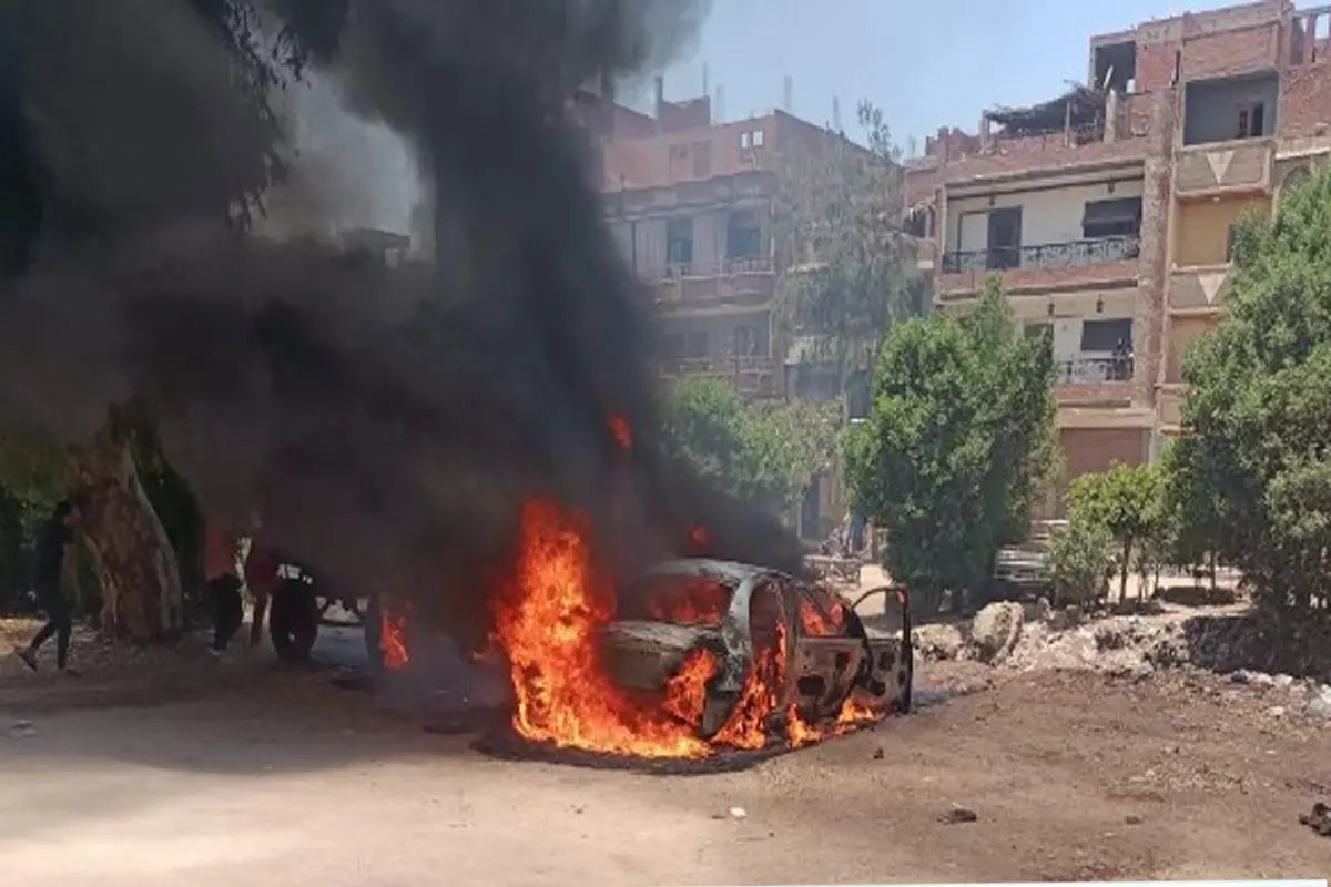 حريق سيارة